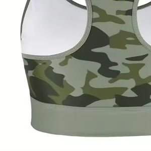 Soutien-gorge de sport pour femme à maintien élevé, bretelles convertibles, décolleté sans bretelles, coussinets amovibles, en tissu respirant Spandex/Nylon - Product Image 6