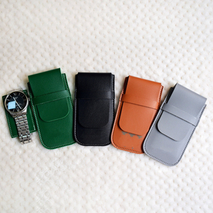 กระเป๋าใส่นาฬิกาหนังทำมือสั่งทำได้เคสป้องกันสุดหรูขนาดกะทัดรัดทนทานสำหรับเก็บนาฬิกา LWC-0017 - Product Image 2