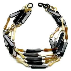 Recién llegado, collar de cuerno de buey de Búfalo, joyería de hueso de diseño Natural a la moda, cuentas de animales pulidas, regalos de boda para mujeres y niñas - Product Image 1