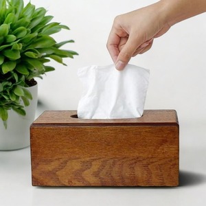 Vente chaude Taille Personnalisée En Bois Boîte À Mouchoirs Titulaire Naturel Bois Couleur Serviette Boîte De Papier pour Bureau À Domicile ou Décor De Voiture - Product Image 1