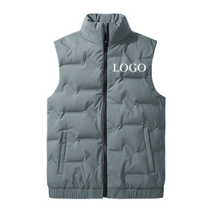 Gilet décontracté de haute qualité pour l'automne et l'hiver, sans manches, épais et chaud, personnalisé, pour homme, gilet matelassé - Product Image 2