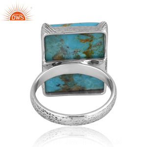 Best Quality Sterling Silver Natural Kingman Turquoise Gemstone Stackable Ring Custom Jewelry for Women Gift for Her - Product Image 4