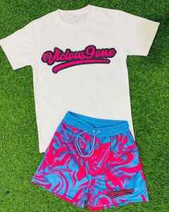 Conjunto de camisa de pantalones cortos de satén transpirable de primera calidad 2025 conjuntos de camisetas con estampado de sublimación conjunto de pantalones cortos de algodón nuevos personalizados para hombres - Product Image 6