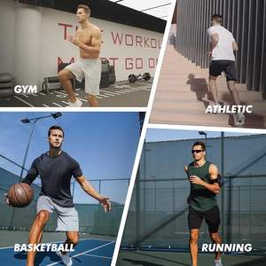 Pantalones cortos atléticos para hombre-Gimnasio Baloncesto Correr Entrenamiento Pantalones cortos negros de secado rápido con bolsillos para un rendimiento informal - Product Image 4