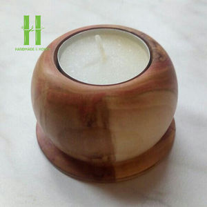 Meilleures ventes : Porte-bougie en bois décoratif, style vintage rustique, fait main, personnalisable, conception OEM, usine du Vietnam - Product Image 4