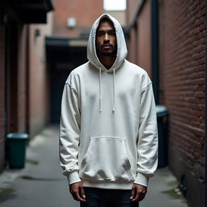 Sudadera con capucha de mezclilla personalizada para hombre, sudaderas de mezclilla rasgadas, sudaderas con capucha de manga larga con dobladillo lavado desgastado para hombre - Product Image 3