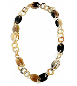 Style classique pour femmes fabriqué à la main naturel écologique Buffalo corne de boeuf collier diamant pierre principale chaîne de perles pour filles bijoux - Product Image 1