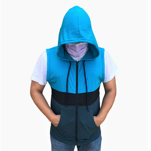 Sweats à capuche de gymnastique imprimés sans manches élégants du fabricant direct pour hommes Conception personnalisée de haute qualité Technique teinte unie hiver - Product Image 4