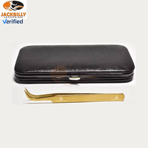 Pince à épiler JACKBILLY tendance longue durée en plaqué or pour artiste, outils professionnels d'extension de cils avec compétition - Product Image 6