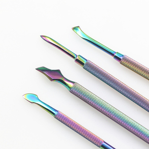 Chất lượng cao cấp đôi đã kết thúc Nail Cleaner công cụ làm móng tay thép không gỉ Nail Clipper lớp biểu bì Pusher - Product Image 3