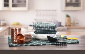 Best Quality 6-Pcs Set 100% Soft Cotton Kitchen Tea <b>Towels</b> Custom Pattern Square Shape with Logo Print at Cheap Price - Product Image 3