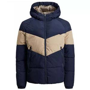 Veste matelassée pour homme en toile imperméable personnalisée, style streetwear, avec capuche, en polyester/nylon, très vendue - Product Image 1