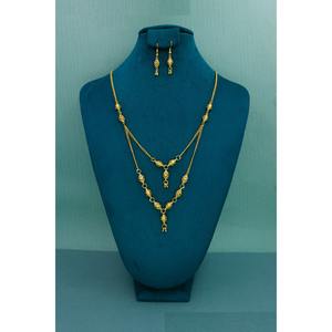 Conjunto de collar de bola de Bindi multicapa de calidad superior chapado en oro, conjunto de joyería de collar de Emiratos Árabes Unidos Dubai para mujeres y niñas, boda - Product Image 2