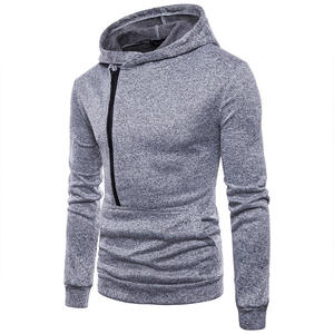 Sudadera con Capucha de Invierno para Hombre, Estilo Hip Hop, Casual, Moderna, Lisa, Corte Regular, 100% Algodón, con Cierre, Deportiva, Cálida - Product Image 1