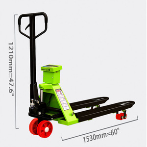 Transpaleta Móvil Industrial con Báscula Integrada de <span class=keywords><strong>2</strong></span> Toneladas, Carretilla Hidráulica Manual para Logística - Product Image 5