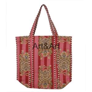 Sac fourre-tout pour femme en tissu écologique durable de haute qualité, imprimé animal, grand, multicolore, floral, robuste, pour les courses - Product Image 6