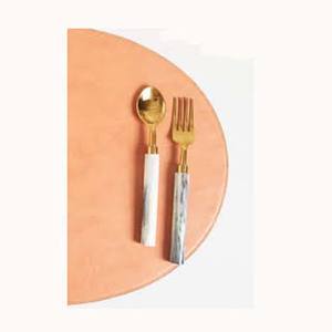 Premium Quality <b>Gold</b>-Plated Stainless Steel Cutlery Set with Horn Handle Exclusive Sale for Wedding for Hotels and Restaurants - Product Image 1