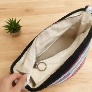 Crochet National Lady Women's Casual Tote Bag Single <b>Strap</b> Fashion <b>Shoulder</b> Straw Bag Cotton Polyester Lining Open Closure - Product Image 3