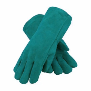 Guantes de soldadura de cuero dividido de piel de vaca de calidad superior Equipo de protección personal Seguridad en el trabajo Construcción de algodón hecha - Product Image 2