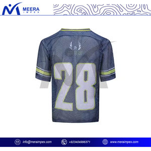 2025 maillot de football américain personnalisé uniformes de sublimation sur le thème des États-Unis manches courtes maille OEM de couleur entièrement personnalisable - Product Image 2