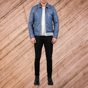 Gama exclusiva de chaqueta de cuero genuino de moda al por mayor de calidad superior para hombres - Product Image 6