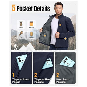 Custom Logo <b>Men</b> Softshell Jackets Winter Cotton Padded Coats with <b>Fur</b> <b>Hooded</b> Windbreaker <b>Parka</b> Warm Male Outerwear - Product Image 3