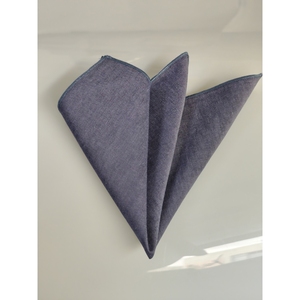 Pañuelo de bolsillo de algodón con aspecto vaquero degradado azul y morado - Product Image 2