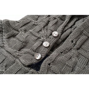 OEM personalizado de punto desgastado sudaderas con capucha suéter Unisex de gran tamaño ropa de calle de invierno 100% algodón polar ecológico hombres mujeres - Product Image 3