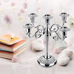 Hammered Design <b>Gold</b> Aluminum 3-Arm <b>Candelabra</b> Wedding Birthday Christmas Tabletop Decorations Elegant Home Use Metal Material - Product Image 4