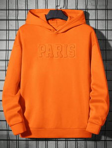 2025 Drop Shoulder 100% algodón en relieve Sudadera con capucha de alta calidad de talla grande suelta ajuste 3D letra en relieve sudaderas con capucha para hombres - Product Image 5