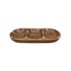 Vente en gros d'articles de cuisine en vrac plat en bois de manguier plat de style luxe de couleur naturelle pour assiette de service vaisselle de table - Product Image 5
