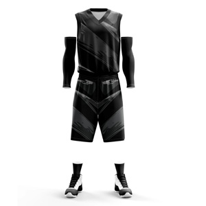 Ropa de entrenamiento de baloncesto de moda de alta calidad superior, conjunto de ropa deportiva transpirable de poliéster estampado personalizado, uniformes OEM - Product Image 1