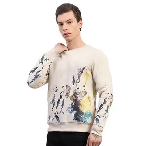 Sudadera de Cuello Redondo Extra Grande de Felpa de Primera Calidad, Invierno/Casual, Bordada, Transpirable, de Secado Rápido, Estilo Urbano, Diseño Sólido - Product Image 3