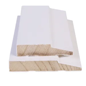 Factory Directly Supply Flooring Trim Accessories White Primed Wood Baseboards Moulding Primed Interior Skirting Boards