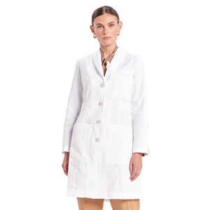 Bata de laboratorio de algodón tejida cómoda y duradera hecha a medida al por mayor para uniformes de hospital - Product Image 1