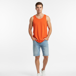 Men gym tank top OEM factory wholesale supplier custom made sleeveless workout <b>vest</b> fashion fitness training casual wear sporty - Product Image 1