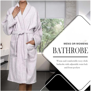 Albornoz de rizo unisex 100% algodón suave y transpirable para hoteles en casa resorts spa-personalizable-directo de fábrica - Product Image 2