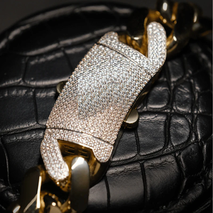 Collier chaîne en or massif jaune plaqué or véritable Collier chaîne à maillons en or et diamant pour bijoux de mode pour hommes - Product Image 3