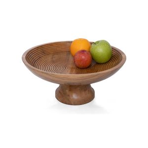 Bol en bois d'acacia design chaud avec base vaisselle restaurant grand bol de fruits pour décorer la fête de Noël de haute qualité au Vietnam - Product Image 1