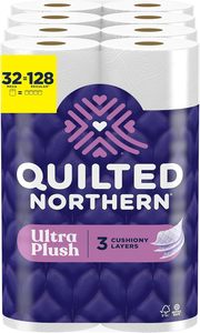 Quilted Northern Ultra Plush <b>Toilet</b> Paper, 32 Mega <b>Rolls</b> = 128 Regular <b>Rolls</b>, 3X Thicker*, <b>3</b> <b>Ply</b> Soft <b>Toilet</b> Tissue - Product Image 6