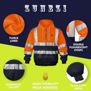 เสื้อมีฮู้ดสำหรับผู้ชายแบบมีซิปสะท้อนแสงสำหรับทำงานมีฮู้ดสำหรับผู้ชายปลอดภัย2025ฤดูหนาว OEM เขาสะท้อนแสง Ansi Class 3 - Product Image 3