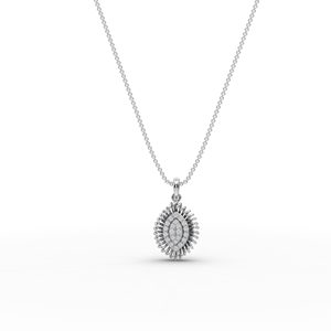 Pendentif en diamant de laboratoire en forme de feuille, en or, avec breloques uniques en diamant créé en laboratoire - Product Image 6