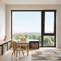 Ventana de Ventilación de Doble Acristalamiento con Rotación Interior y Apertura Abatible, de Aleación de Aluminio con Rotura de Puente Térmico, Tamaño Mini, para Viviendas Compactas y Villas