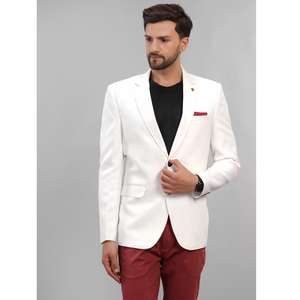 <b>Mens</b> Slim Fit <b>White</b> <b>Blazer</b> Versatile Style For Smart Casual Occasions Parties And Social Gatherings Available At Good Price - Product Image 1