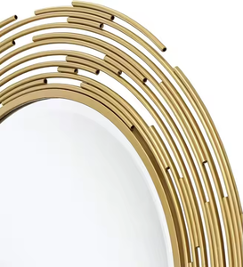 Miroir mural décoratif avec cadre en métal noir pour intérieurs modernes et industriels au meilleur prix Miroir mural en métal - Product Image 3