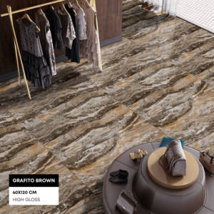 ผิวมันหินอ่อนธรรมชาติดู600x1200มม. กระเบื้องปูพื้นพอร์ซเลนกระเบื้องผนังสำหรับโรงแรมเจ็ดดาว - Product Image 1