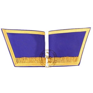 Gantelets artisanaux-Badge complet-Manchettes de gantelets écossais maçonniques Regalia avec broderie et couleurs personnalisées - Product Image 1