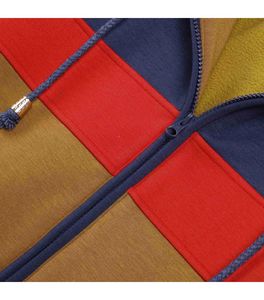 Sudaderas con capucha de algodón para hombre con diseño de retazos Cierre de cremallera Ropa deportiva informal Hecho en Pakistán - Product Image 3