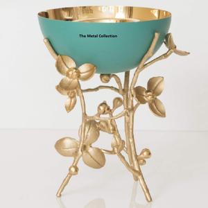 Quemador de incienso con forma redonda, Color dorado, diseño de flores, cuencos de Chocolate, servidor, quemador de incienso, bandeja, velas y fragancia para el hogar - Product Image 4