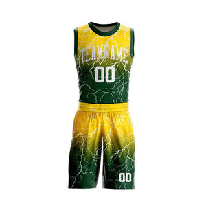 Uniforme de Baloncesto Personalizado de la Mejor Calidad al por Mayor, Uniforme de Baloncesto para Adultos y Niños, Conjunto Completo de Camiseta y Pantalones Cortos - Product Image 1